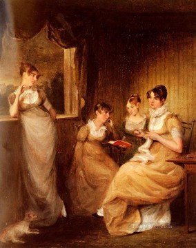  William Deco Art - Ladies From The Family Of Mr William Mason Of Colchester Romantic women John Constable